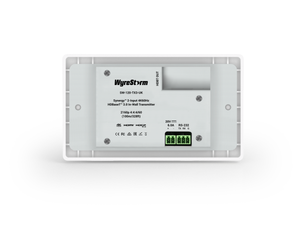 Wyrestorm SW-120-TX3-UK Synergy HDBaseT 3.0 | 2-Input |In-Wall Transmitt 
