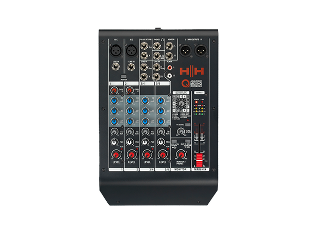 HH Analogue Mixer Q6 FX 6 Ch 2 Mic 2 St line FX 3 Bnd EQ 