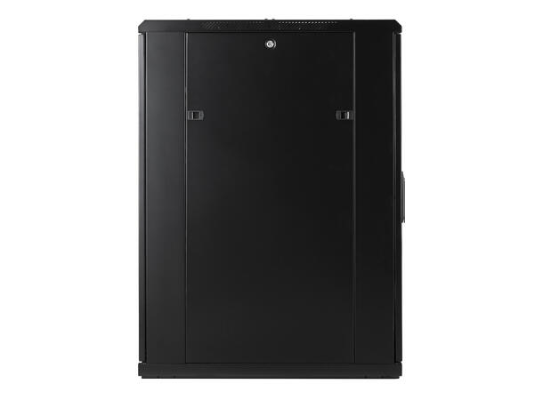 LinkIT Serverskap 22U svart B600xD800xH1094, perforert - perforert 