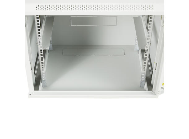 LinkIT Veggskap 19' 12U grå B600xD450xH635 , glass 