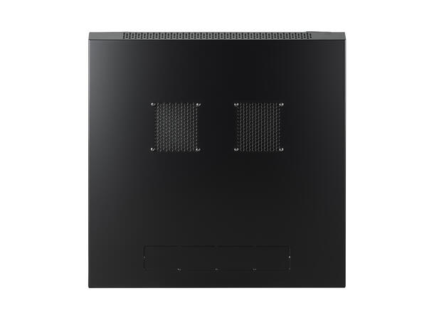 LinkIT Veggskap 19' 6U svart B600xD600xH368 , glass 