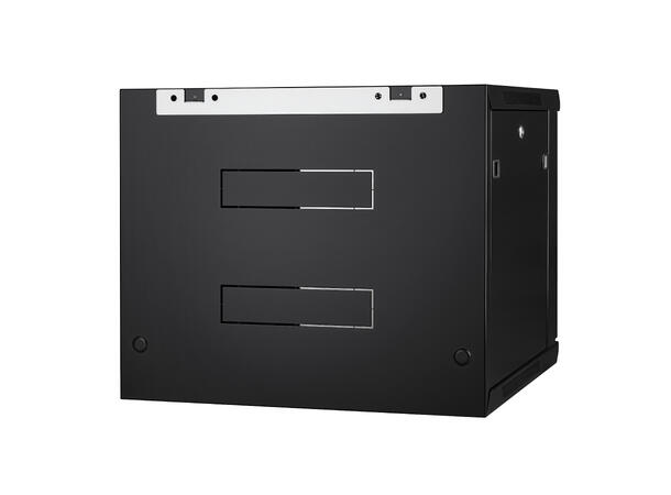 LinkIT Veggskap 19' 6U svart B600xD600xH368 , glass 