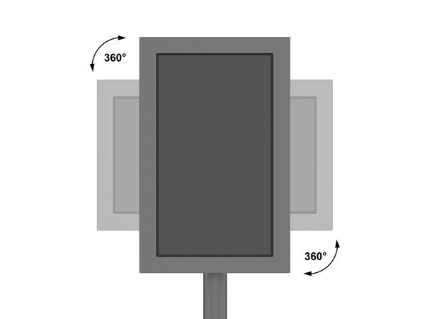 Multibrackets Gulvstativ dobbel Svart, 100x100, 10Kg, 7-30" 