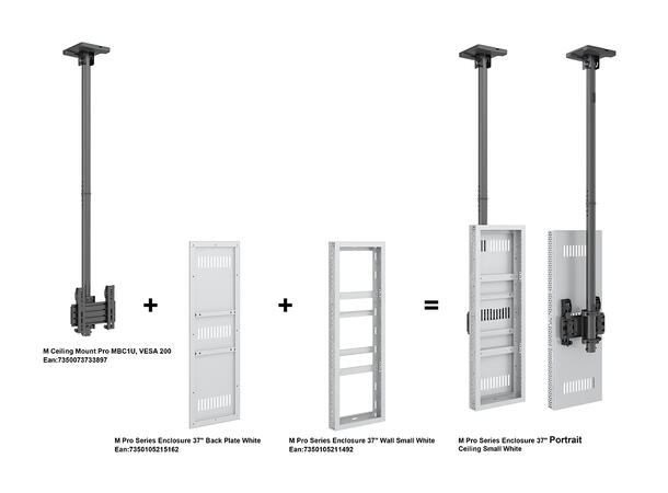 Multibrackets Pro Series - Enclosure 37" Back Plate White 