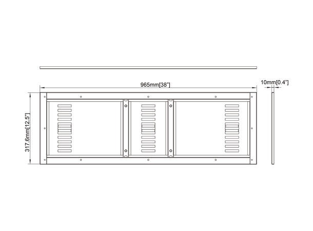 Multibrackets Pro Series - Enclosure 37" Back Plate White 