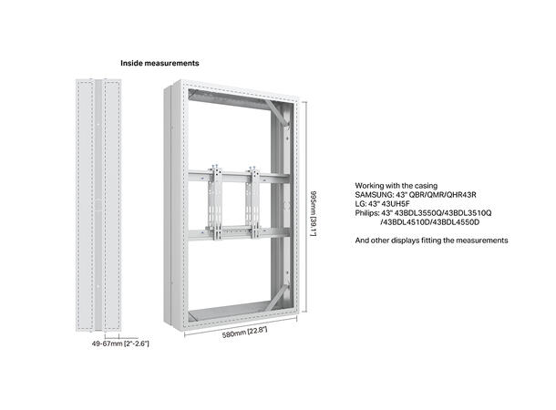 Multibrackets Pro Series - Enclosure 43" Medium B2B White 
