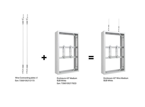 Multibrackets Pro Series - Enclosure 43" Medium B2B White 