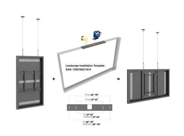 Multibrackets Pro Series - Enclosure 55" Wire Slim Medium Black 
