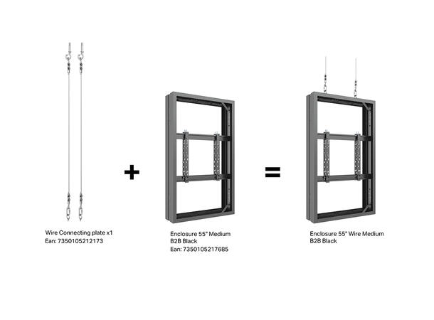 Multibrackets Pro Series - Enclosure 65" Medium B2B Black 