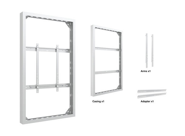 Multibrackets Pro Series - Enclosure 75" High Brightness Wall Large White 
