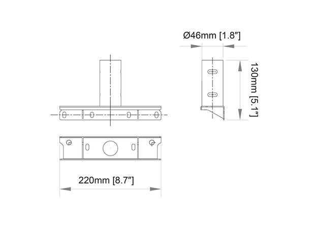 Multibrackets Pro Series - Enclosure Hol der Small 220mm 