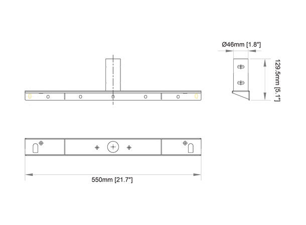 Multibrackets Pro Series - Enclosure Hol der Large 550mm 