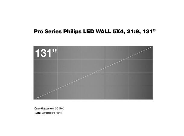 Multibrackets Pro Series - Philips LED W ALL 5x4, 131", 21:9 