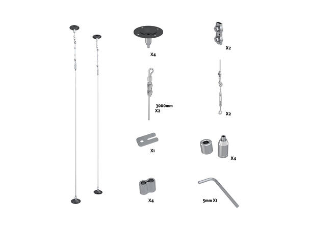 Multibrackets Pro Series - Wire Kit 3000 mm 