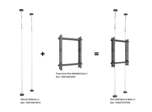 Multibrackets Pro Series - Wire Kit 3000 mm 