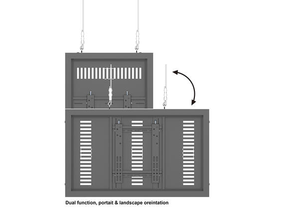 Multibrackets Pro kabinet 32" Svart, vaier 