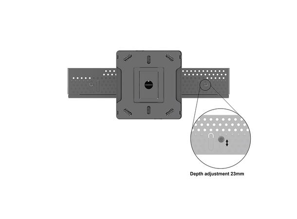 Multibrackets Pro kabinett 32" Svart, tak 