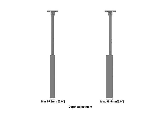 Multibrackets Pro kabinett 32" Svart, tak 