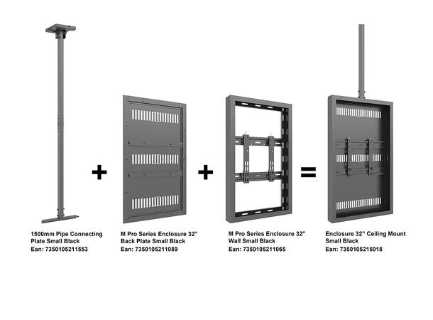 Multibrackets Pro kabinett 32" Svart, tak 