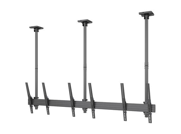 Multibrackets Pro takfeste MBC3UPHD Svart, 3x 600x400, 180 Kg, 155cm, 50-75" 