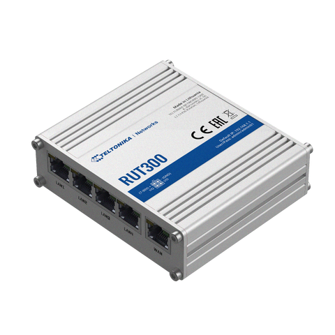 Teltonika RUT300 Industrial Router 1xWAN | 4xLAN | 1x USB