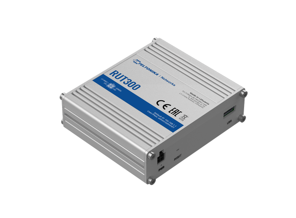 Teltonika RUT300 Industrial Router 1xWAN | 4xLAN | 1x USB