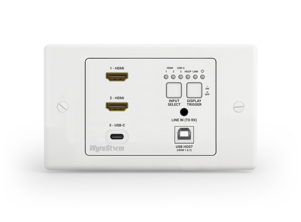 Wyrestorm SW-130-TX-UK SW 3-Input In-Wall Transmitter | HDBaseT | 2 HDMI 