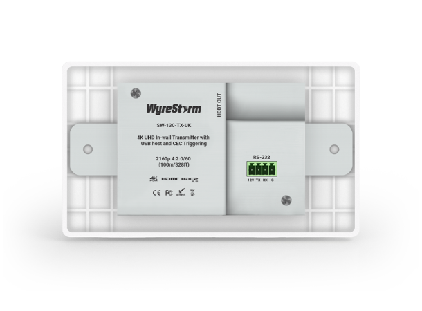 Wyrestorm SW-130-TX-UK SW 3-Input In-Wall Transmitter | HDBaseT | 2 HDMI 