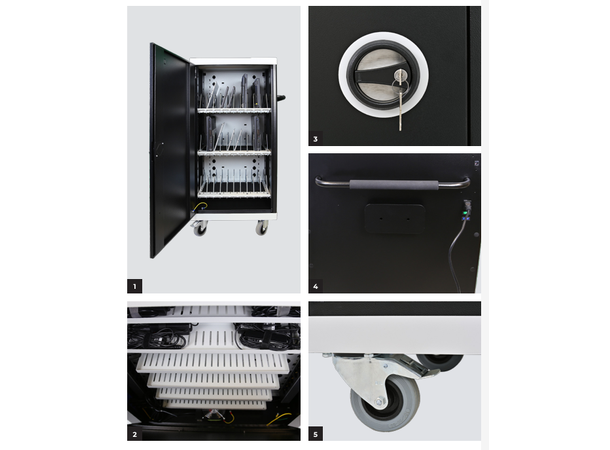 Leba NoteCart UniFit 30 Cabinet 30 Laptops , H1325xW805xD625 