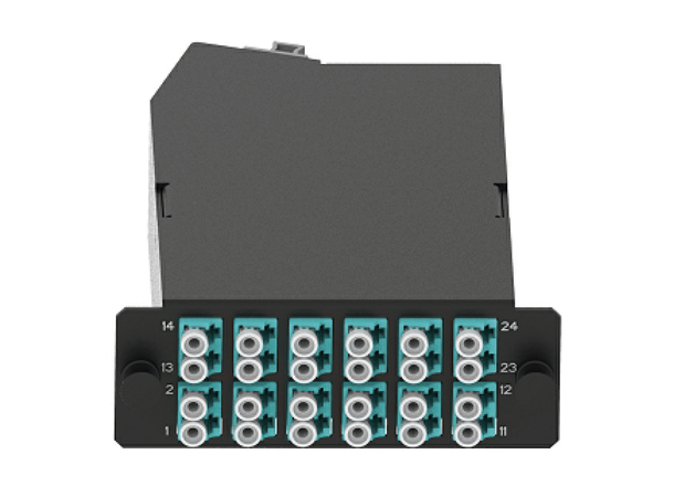LinkIT MTP kasett OM3 24xLC-1MTP, A ver 1 x MTP til 24xLC i front, MTP USConec