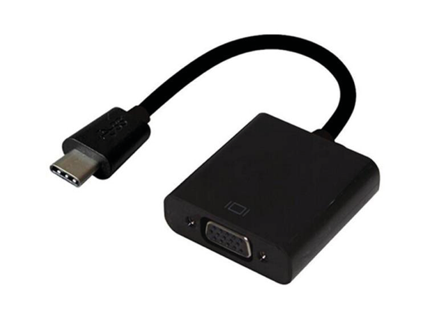 LinkIT USB C 3.1 VGA Hun adapter svart Gen 1, 1080p, 20 cm kabel