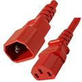 LinkIT strømkabel C13/C14 rød 3m PVC | 3 x 1,00 mm² | H05VV-F