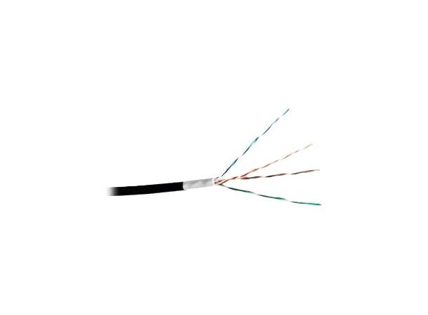 LinkIT Cat.6 U/UTP Utendørskabel 305m PVC inner PE outer UV rated AWG 23 svart 