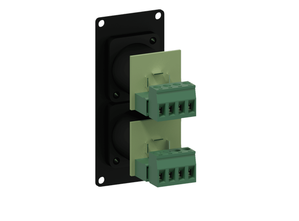 Caymon CASY 142/B Panel Speakon 1 space Casy 2 x Speakon 4 pin 