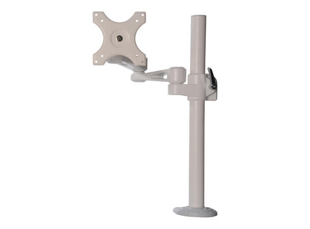 KENSON Bordfeste Enkel Arm Singel | Hvit | m/Klemmefeste 