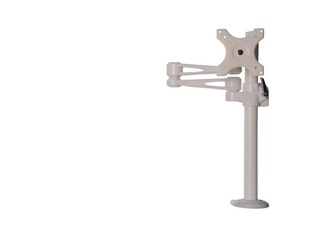 KENSON Bordfeste Enkel Arm Singel | Hvit | m/Klemmefeste 