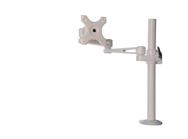 KENSON Bordfeste Enkel Arm Singel | Hvit | m/Klemmefeste 