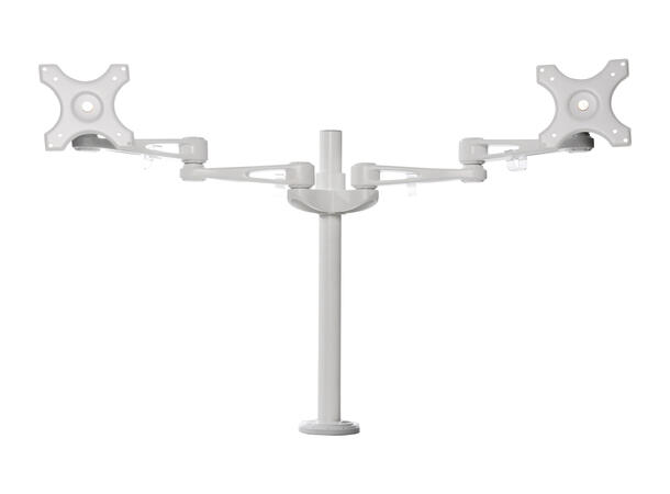 KENSON Bordfeste Dobbel Arm Hvit | Enkel montering 