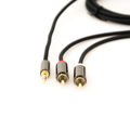 Stoltzen Flex Lydkabel 3,5mm - 2xRCA 10m Fleksibel kabel | 2 x 3mm| Gold Conn.