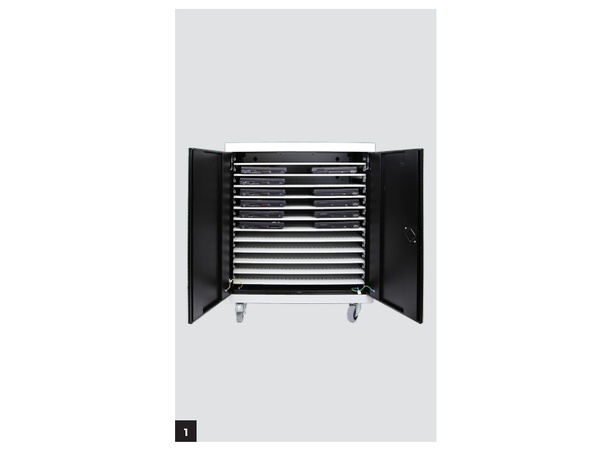 Leba NoteCart UniFit 32 - Slide Cabinet 32 Laptops , H1355xW1050xD700 