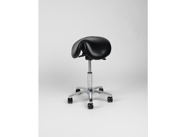 KENSON Balansestol Flexsadle Svart | Skinn | Trekantsete 