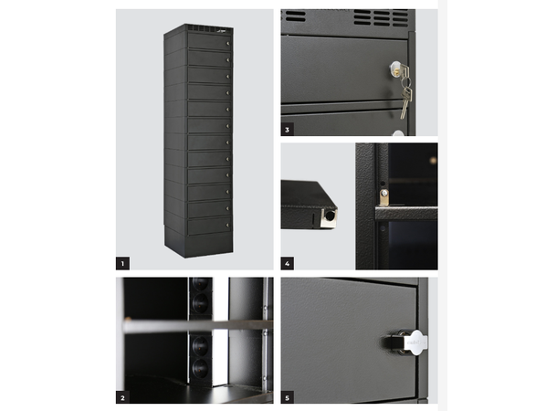 Leba NoteLocker 12 Keylock | H1745xW400xD450 