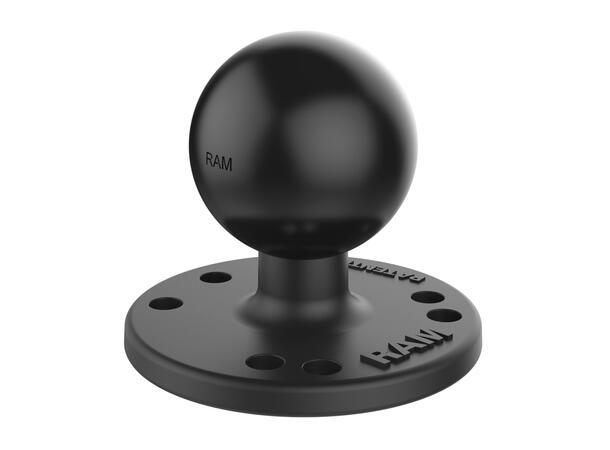RAM Mount Round Plate with Ball 1,5'' Rubber Ball / 2,5'' Plate
