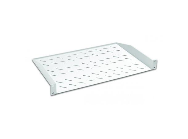 Lande 19" Fasthylle 1U D400 Feste foran | 15kg | Grå 