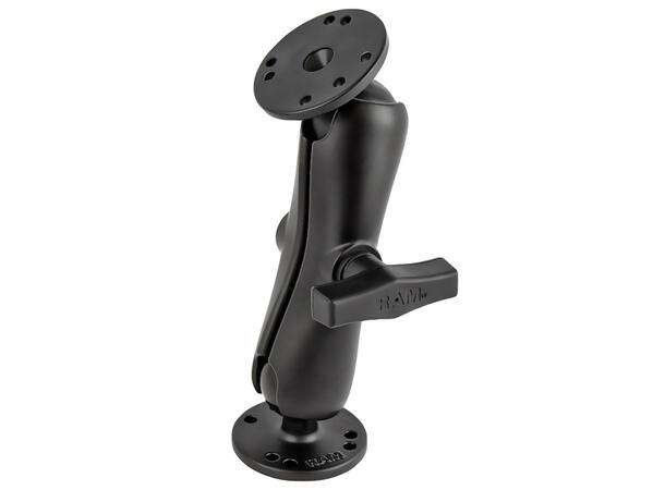 RAM Mount Double Ball Mount with Two Round Plates |  L: 18,7cm 