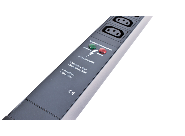 LinkIT 19" Strømskinne 7xC13 3m CEE 7/4 | Netfilter & Surgearrest | 1U 