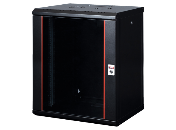 Lande Proline 16U Black W600xD450xH818 |  Glass door | 100 kg 