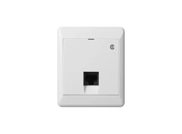 ELKO RS Veggboks Enkel UTP Cat.6 Modulæruttak 1xRJ45 LSA Polarhvit 